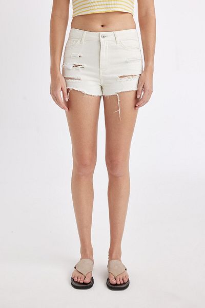 DeFacto Jeansshorts mit Cut-Out und hoher Taille - C0667AX24HS