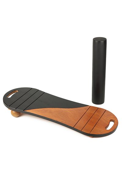 Wood Stone Art Double Function Balance Board - Balance Board, Gym Board, Rocket Board 73 X 28 cm