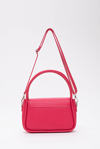 SHAKA Fuchsia Shk97 Faux Leather Front Pocket Detailed 2 Compartment Adjustable Strap Hand, Arm and Shoulder Bag