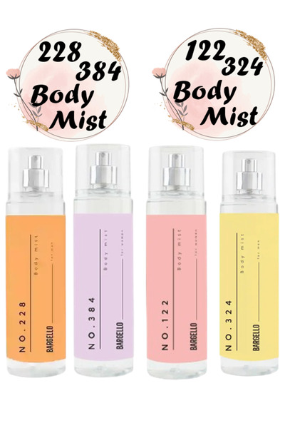 Bargello Body Mist Seti (NO.122 - NO.384 - NO.228 - NO.324)