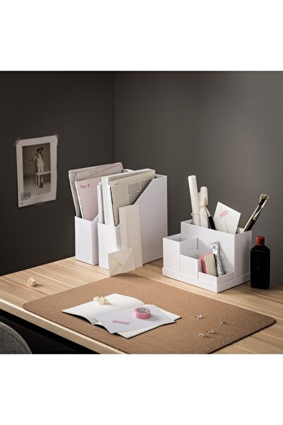 IKEA TJENA Desk organiser, white, 18 x 17 cm