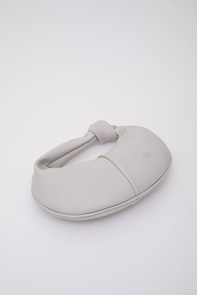 SHAKA Gray Shk98 Knot Detailed Single Compartment Faux Leather Handbag