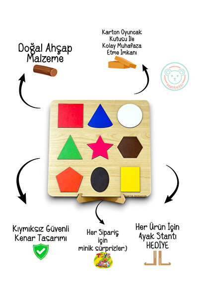 Tak Cikar Puzzle Tak Cikar Egitici Set Montesorri Oyun Seti Tak Cikar Sekiller
