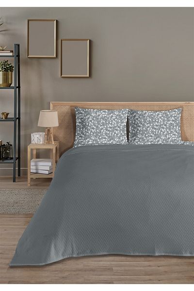 Evim 100% Cotton Doria Indigo Σετ Πικέ Μονό 160 Χ 230 εκ.