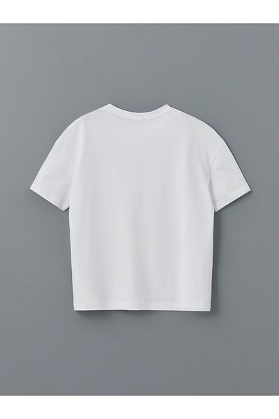 LC Waikiki Κοριτσίστικο μπλουζάκι με στάμπα Anime Crew Neck