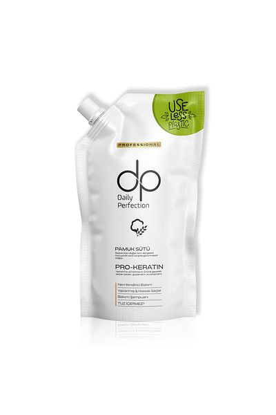 dp Daily Perfection Shampoo Cotton Milk 800 ml Eco-Friendly and Refillable Economic Package