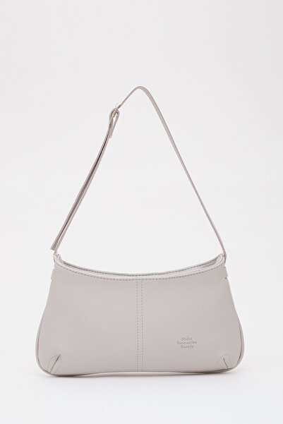 SHAKA Сіра Shk129 Суїнда шкіра з підкладкою на блискавці, регульована ручка, сумка на плече та рука