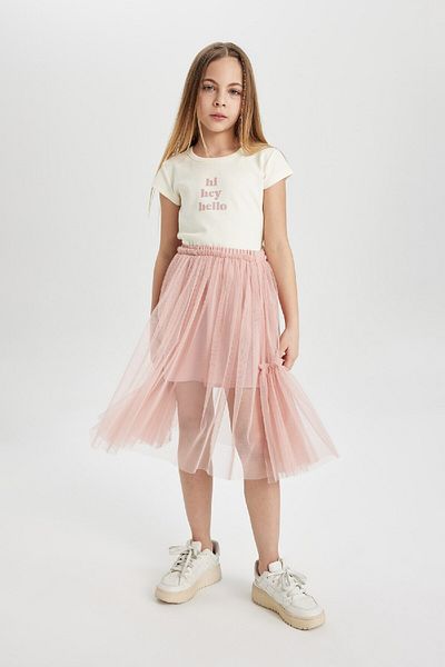 DeFacto Girl's Stretch Waisted Tulle Skirt C0528a824sm