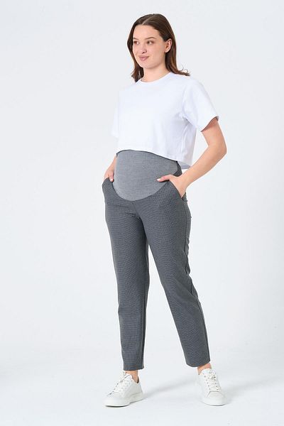 BUSA Maternity Mom Fit Gabardine Pants with Elastic Waistband