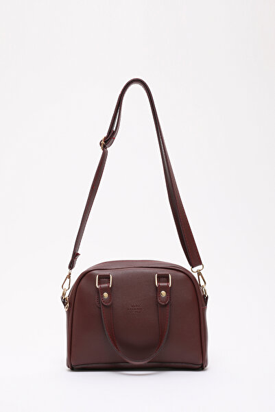 SHAKA حقيبة يد وذراع وكتف من الجلد الصناعي باللون الأحمر الداكن Shk205 بقسم و...