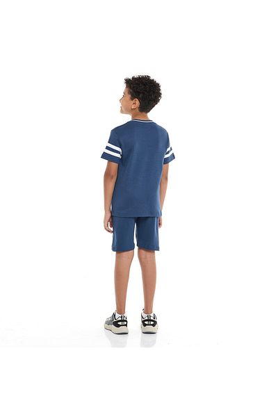 Victor and Jane Senior Boys' LA Applique Embroidery Set - Blue