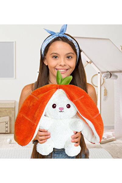 Özgüner Oyuncak Carrot Rabbit Bag 50 cm Plush - Both a Toy and a Bag!
