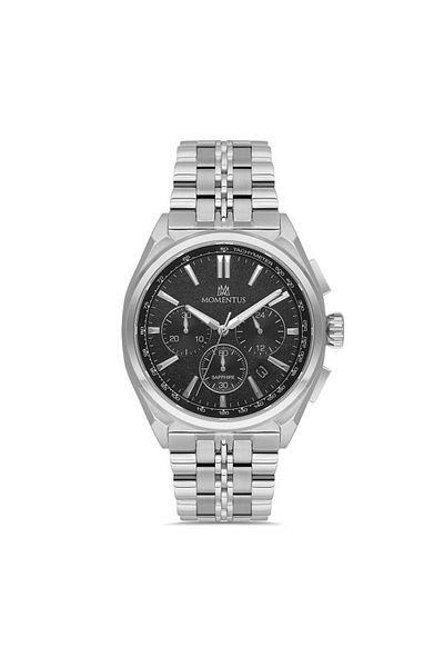 Momentus Sm340S-04Ss Metallic 5 Atm Water Resist Sapphire Glass Steel Watchband