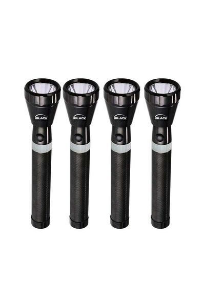 iBLACK IB 1555 Rechargeable LED Flash Light 4 in 1 Combo, Range 1200 Meter
