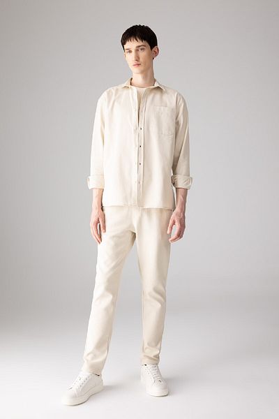 DeFacto Πουκάμισο Polo Neck Relax Fit Gabardine - Μακρυμάνικο C1477ax24sp