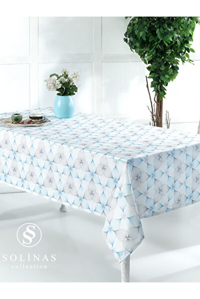 Solinas Collection Digitalna štampa Pakovanje cveća plavo-sivo Stolnjak