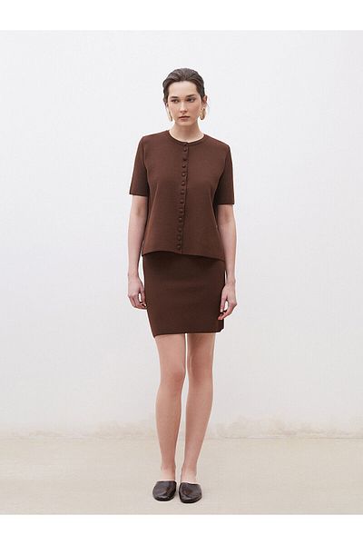 LC Waikiki Slim Fit Knitwear Mini Skirt