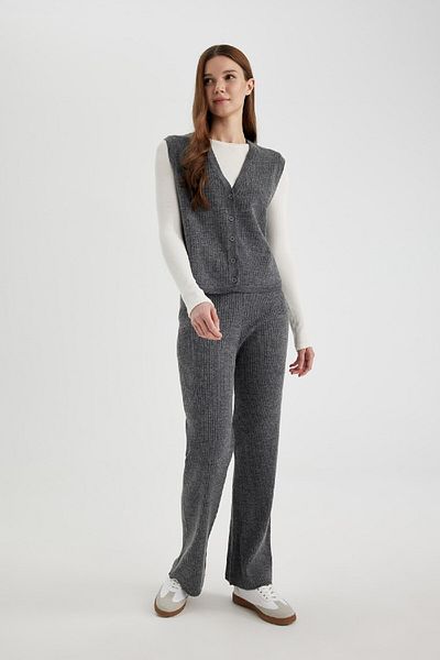 DeFacto Straight Fit Basic Sima kötöttáru nadrág C2087ax24sp