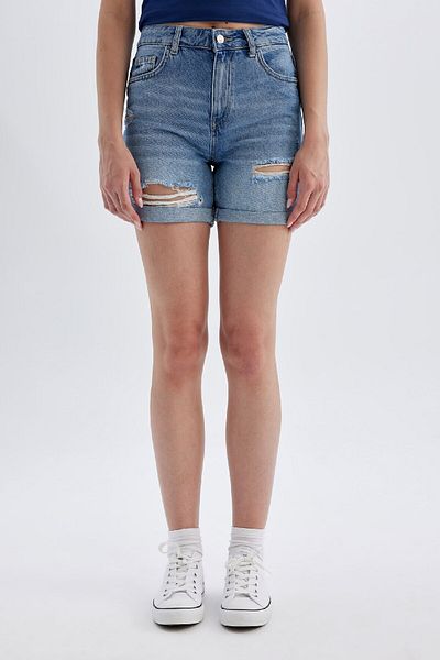 DeFacto Jeansshorts im Boyfriendstil mit hoher Taille - C2469AX24SM