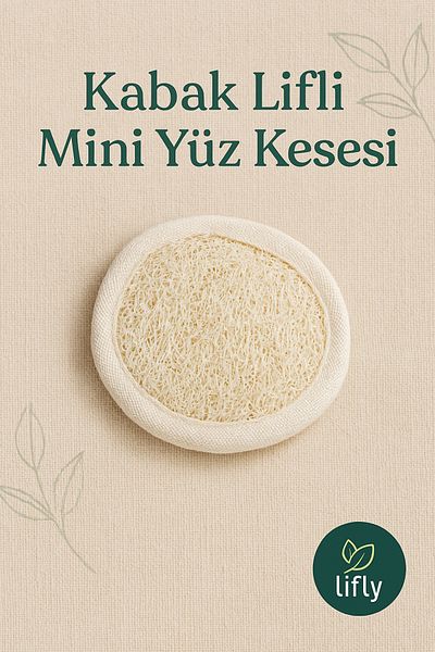 lifly Natural Pumpkin Loofah Mini Facial Peeling Fiber - Facial Scrub with Peeling Effect