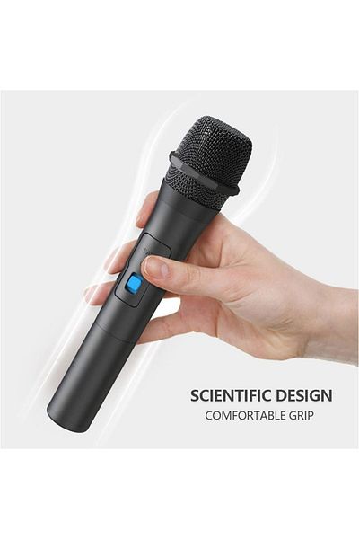 FlashHawk 2 Pack Wireless Microphone,Universal Handheld Karaoke Mic Speaker, Over 110 DB Outdoor Indoo