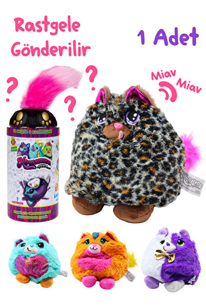 ALFAGİFT Misfittens Orijinal Peluş Kedi Oyuncak– Sürpriz, Sesli, Yumuşak, Ren...
