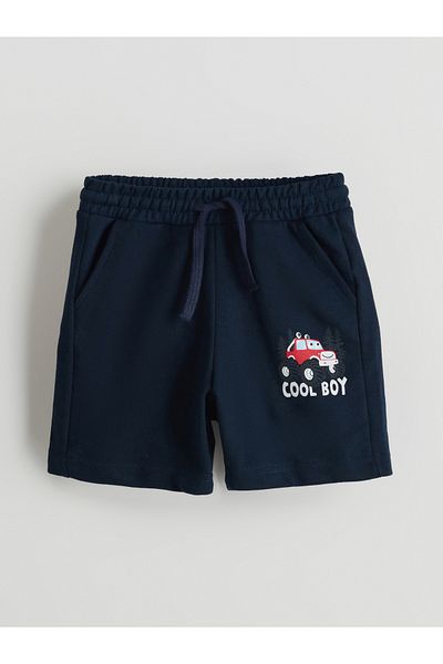 LC Waikiki Elastic Waist Printed Baby Boy Shorts