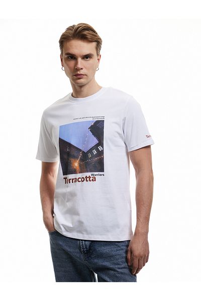 Koton New Season Crew Neck Short Sleeve Regular Fit Cotton Printed T-Shirt