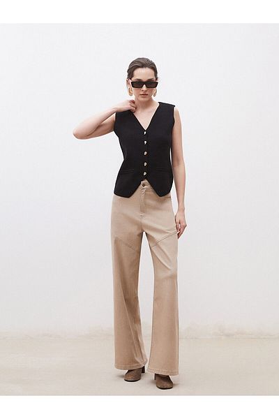 LC Waikiki Pantaloni de damă în jean Wideleg
