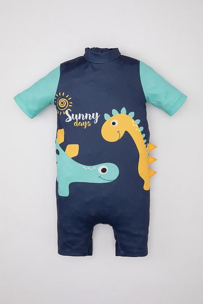 DeFacto Badeanzug mit Dinosaurier-Print für Babys (Jungen) B9682A524SM