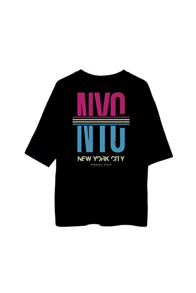 Newyork NYC Premium Tişört Unisex %100 Pamuk Bisiklet Yaka Oversize T-shirt
