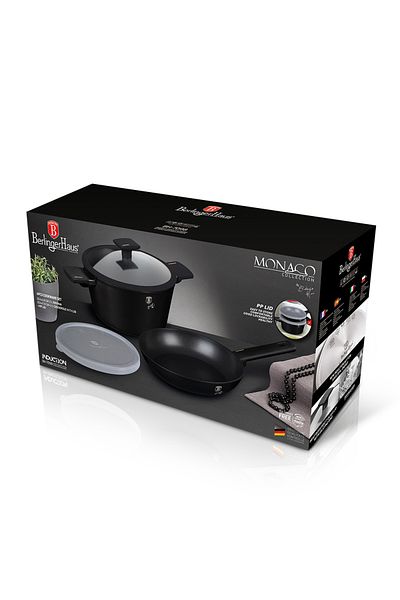 Berlinger 4-piece titanium surface dinnerware set Monaco Collection