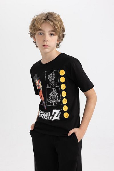 DeFacto Boy's Dragon Ball Crew Neck Short Sleeve T-Shirt C0518A824Sm