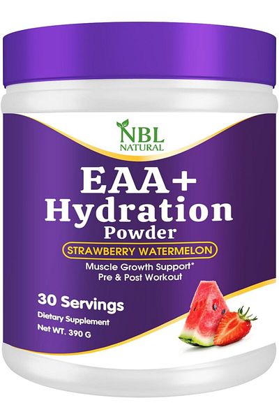 NBL Natural EAA Hydration EAAs + BCAA Powder Muscle Recovery, Strength, Muscle Building, 30 Serving