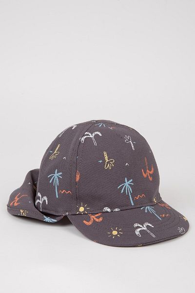 DeFacto Baby Boy Patterned Nape Protected Cotton Baseball Basketball Cap C2742A524Sm