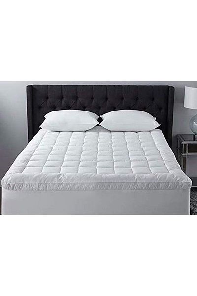 smart home King Size Soft Mattress Topper Microfiber White 180x200x5cm