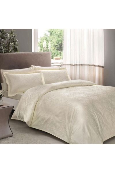 Taç Luxury satin jacquard bed linen, 6 pieces, Taç, Daria Cream