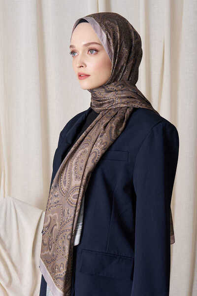 Madame Polo Șal cu model victorian istoric Sebanur Keskin - Verde