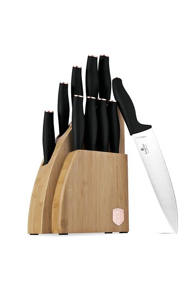 Alpina Knife set with holder BAMBOO 10 pcs Black Rose Collection