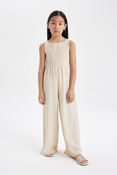 DeFacto Girl's Long Sleeveless Wrap Jumpsuit - C2991a824sm