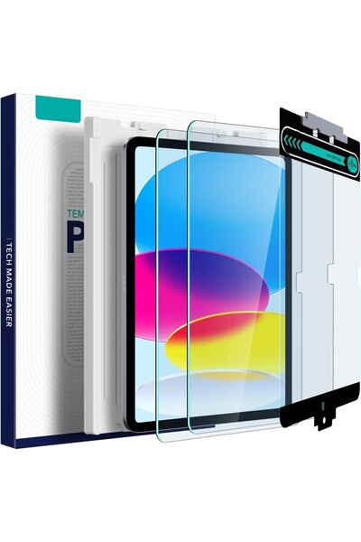 UnDePlus Apple Ipad 11.nesil A16 11inç/10.nesil 10.9inç Uygulama Aparatlı Kolay Uygulanabilir Ekran Koruyucu