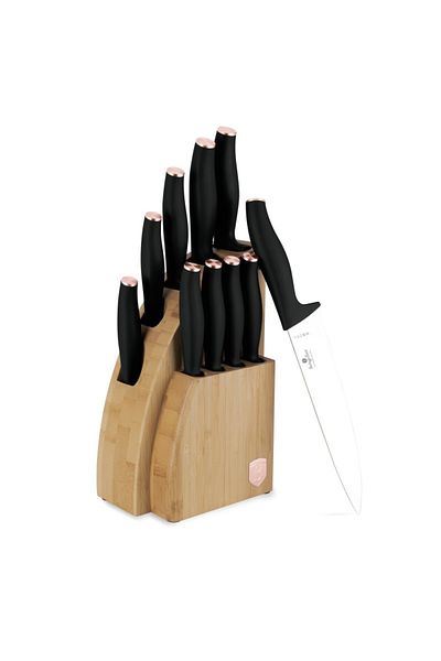Alpina Knife set with holder BAMBOO 10 pcs Black Rose Collection
