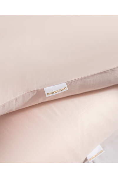 Madame Coco Ciel 100% Cotton Satin 2-Piece Pillow Case - Light Powder