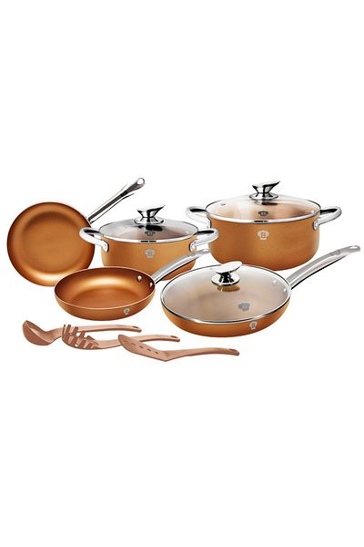Blaumann Le Chef Line Rosegold 11-piece non-stick cookware set
