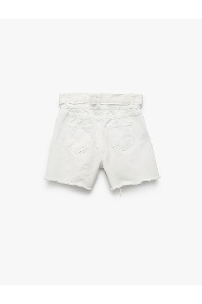 Koton New Season Cotton Basic Denim Shorts with Button and Pocket Detail