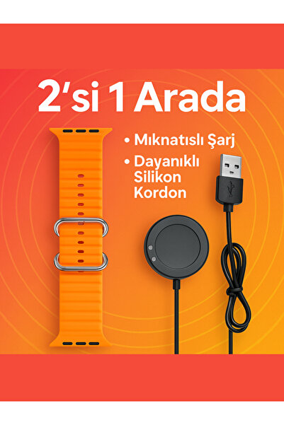 Ahanda Buldum T700 T500 Plus Mıknatıslı Akıllı Saat Şarj Aleti Cıhazı & Ocean...