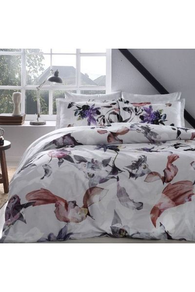 Taç 6-piece satin double bed linen, TaçDELUX Digital, Garoa