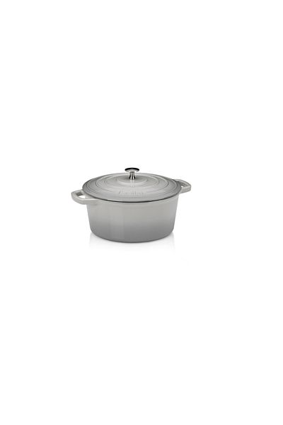KELA Keck Lang Cast iron baking tray with lid CALIDO 26 cm gray