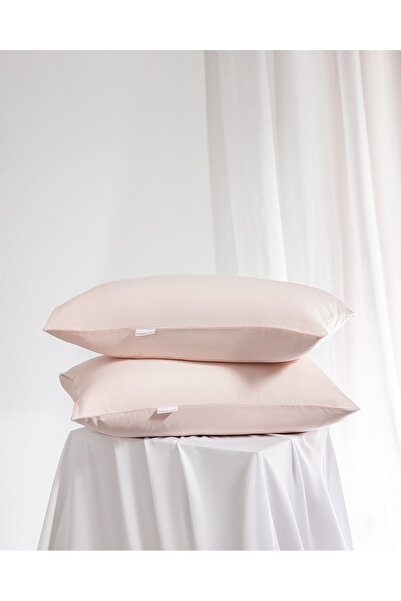 Madame Coco Ciel 100% Cotton Satin 2-Piece Pillow Case - Light Powder