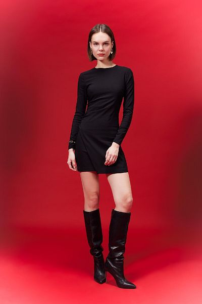 DeFacto Μίνι φόρεμα με μακρύ μανίκι Crew Neck - C3062ax24sp